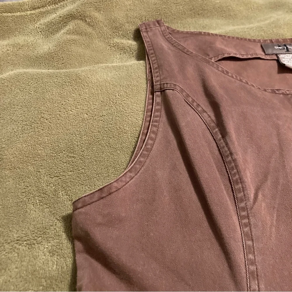 NWOT Vintage Sherry Taylor Denim Jumper Dress Size L - Picture 9 of 15